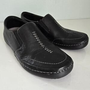 Vionic Addison Shoes Women's 8.5 Black Leather Orthaheel Comfortable Casual